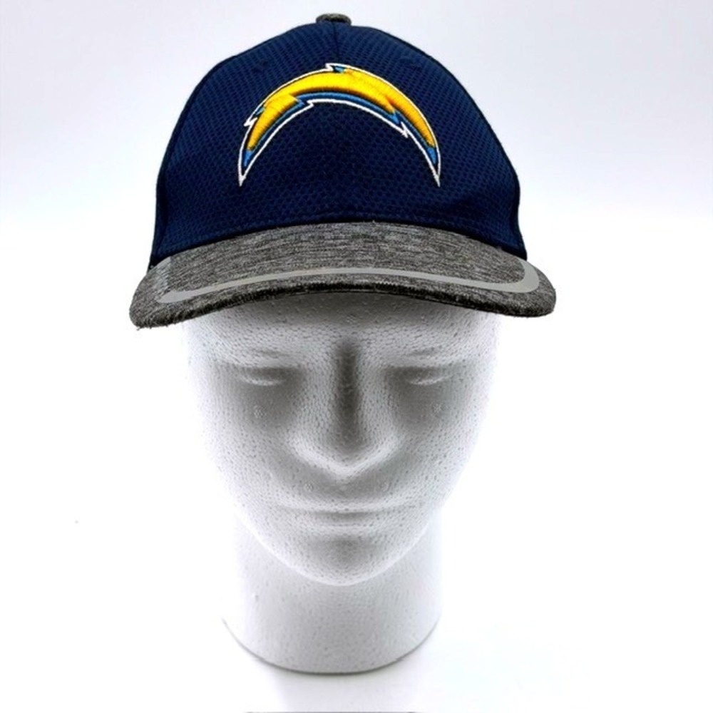 New Era Los Angeles Chargers NFL 39THIRTY Stretch Fit Hat Child Youth Navy Grey